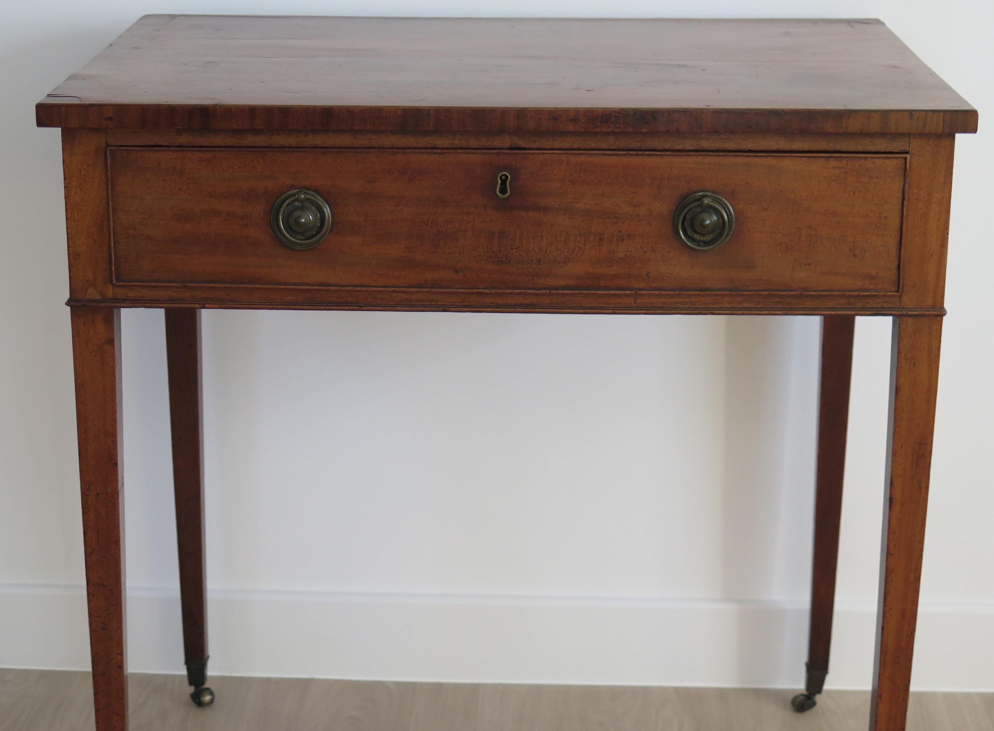 18th Century 18thC Writing Table or Dressing Table, George III Sheraton Period circa 1790 For Sale