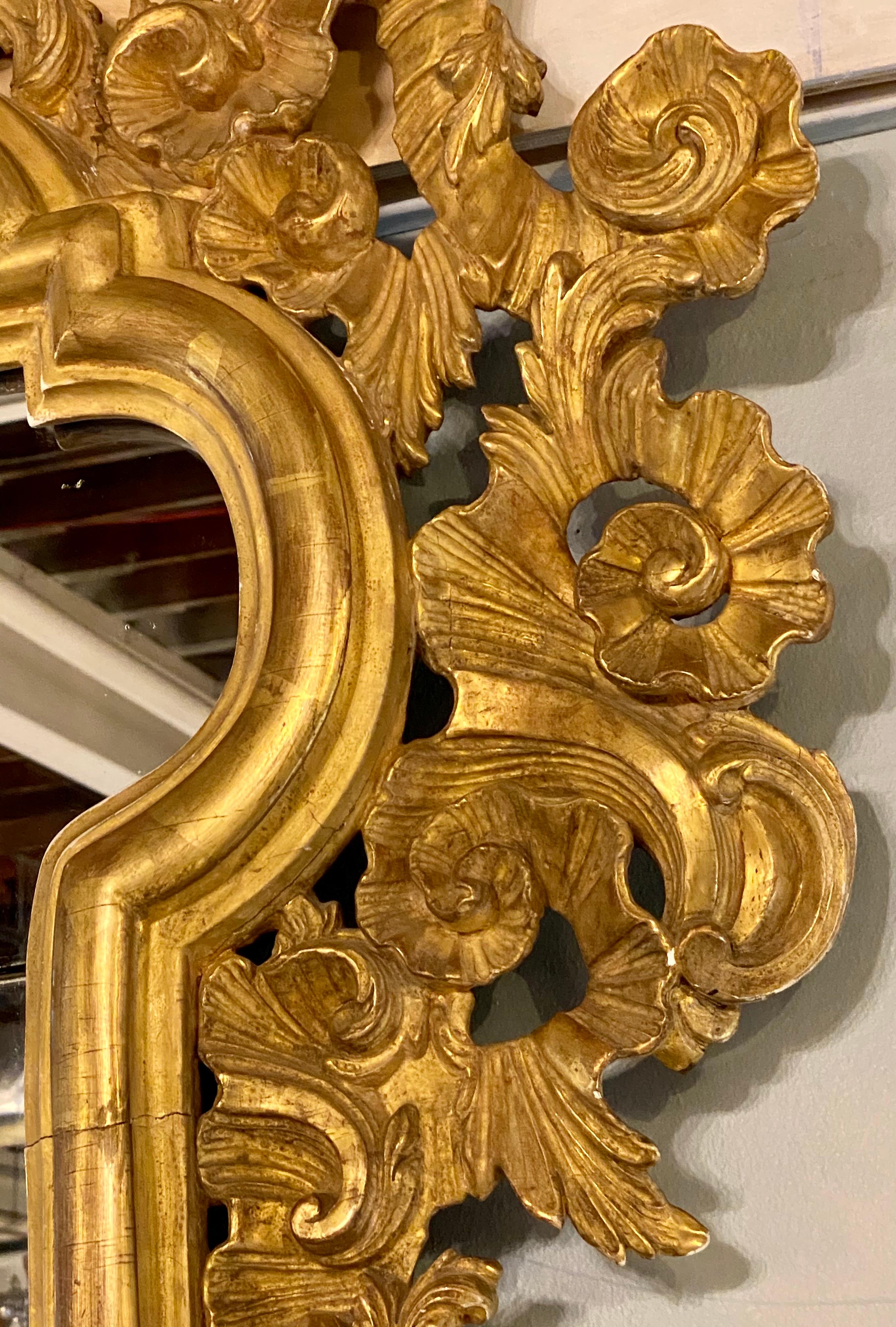 18th Century-Early 19th Century Giltwood Mirror, over the Mantle Wall or Console 8