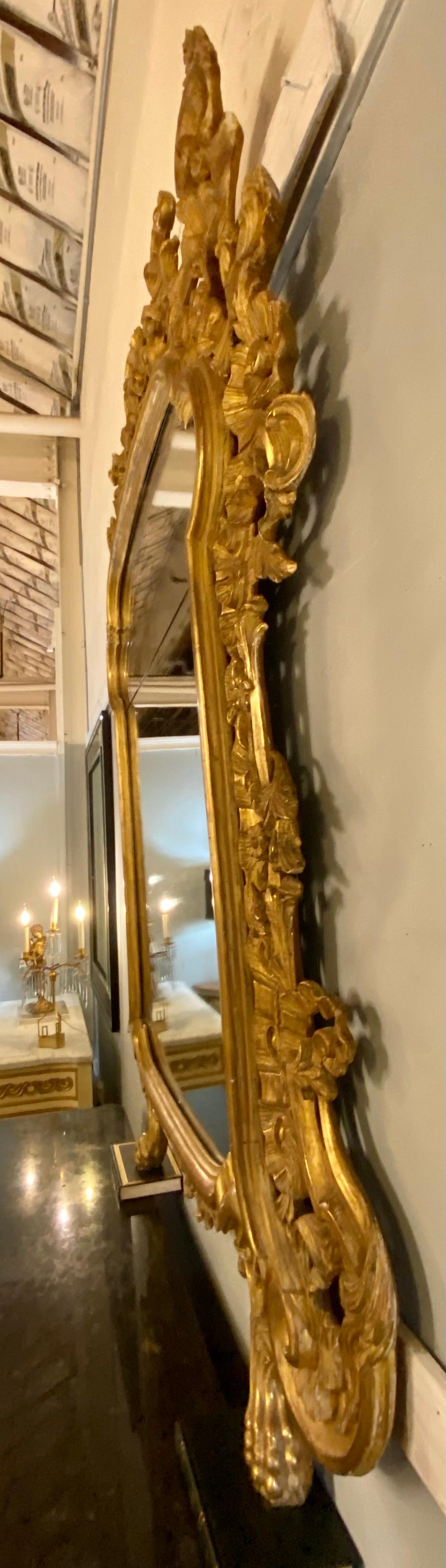 18th Century-Early 19th Century Giltwood Mirror, over the Mantle Wall or Console 9