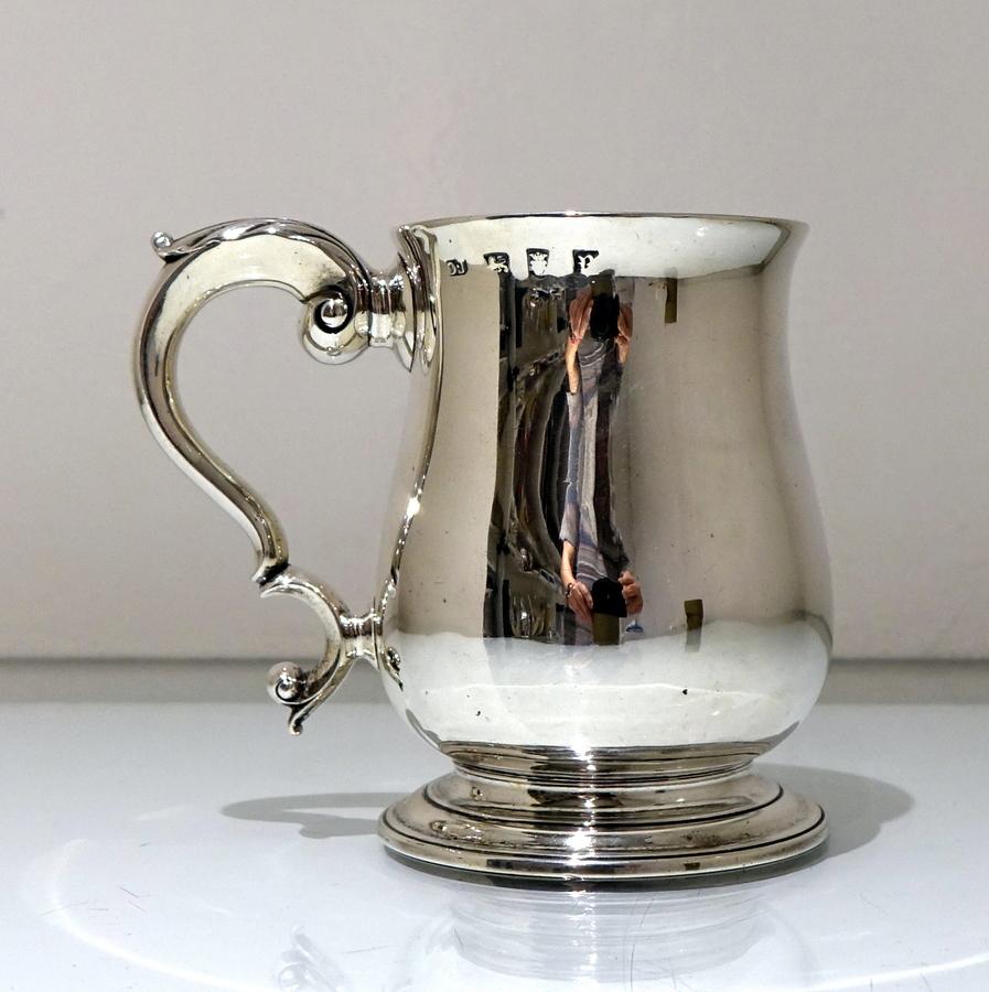 18thCentury Antique George III Sterling Silver Pint Mug Lon 1772 Orlando Jackson 1