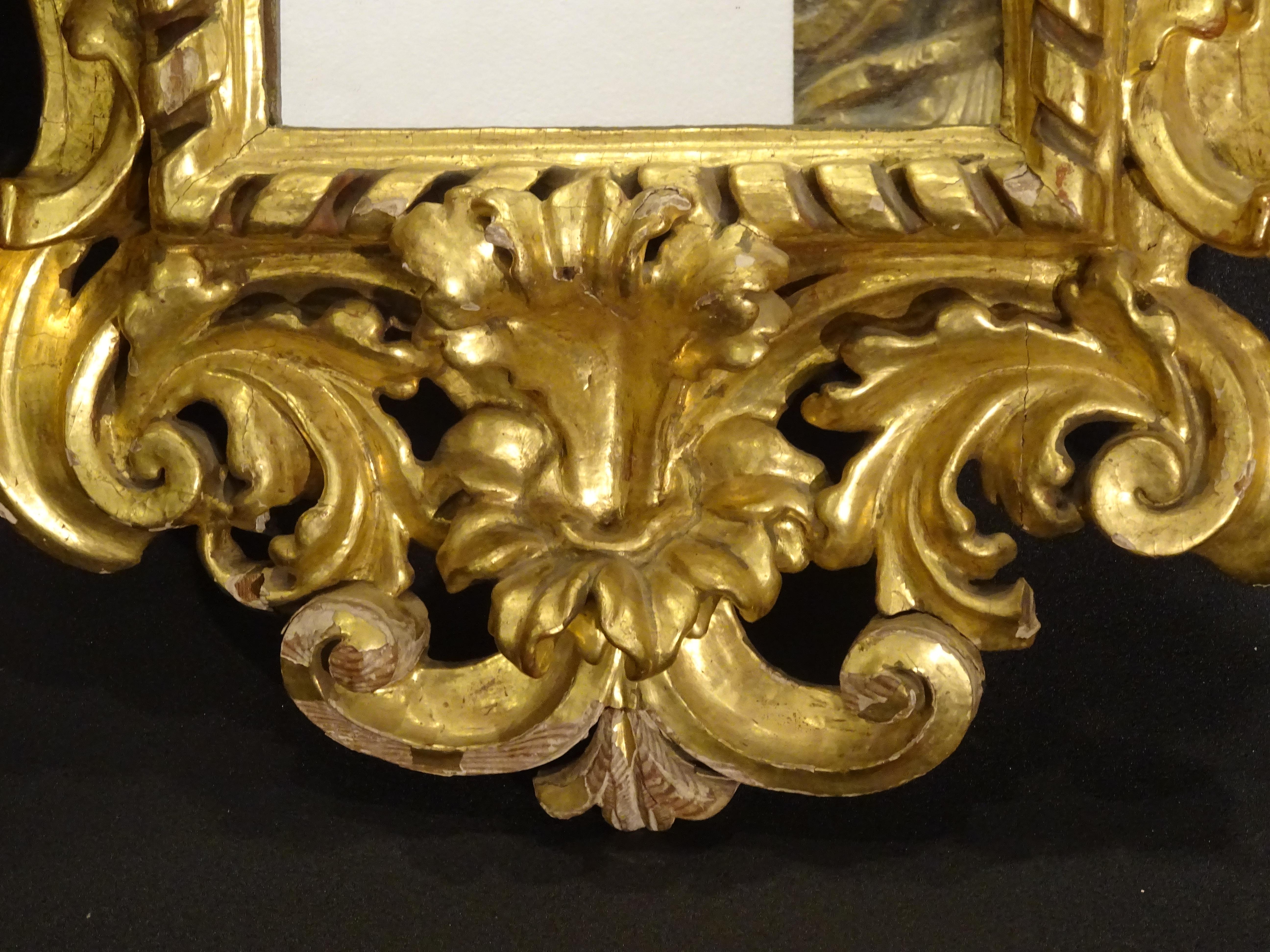 18th French Mirrors Carved and 24-Karat Gilded Couple of Baroque Mirrors 8