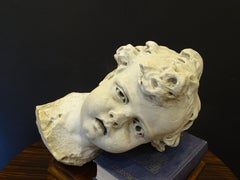 18th Century Italian Marble White Bust Sculpture of Child, Carrara