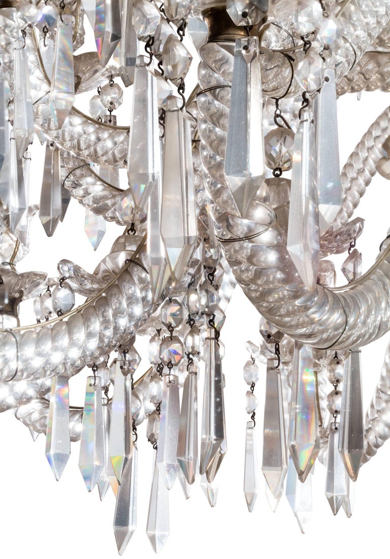 19th Century Neoclassical Baccarat Crystal and Glass 36-Light Crystal Chandelier For Sale 4