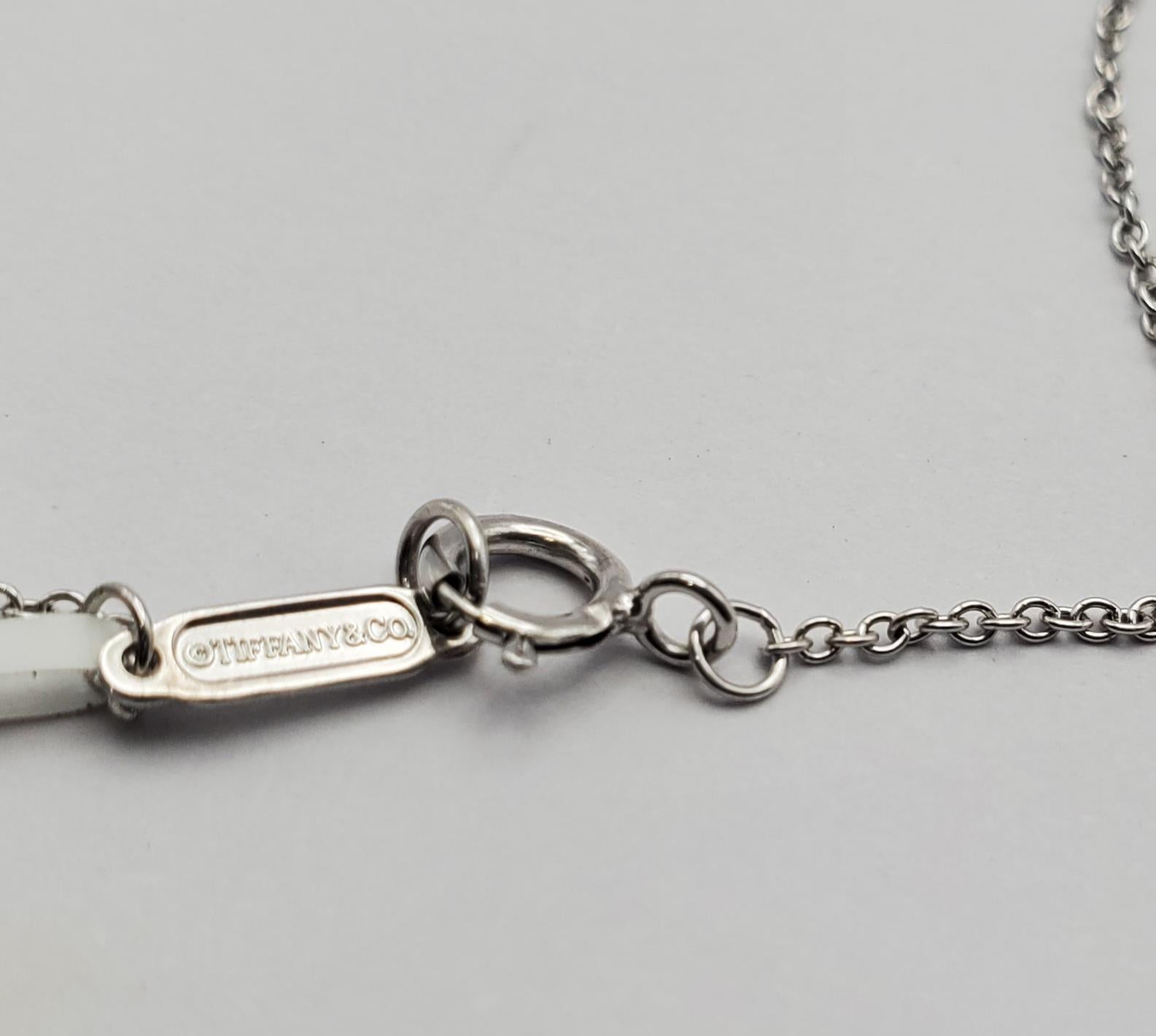 Women's or Men's 18W Tiffany & Co. Diamond Mini Metro Horseshoe Pendant Necklace 16