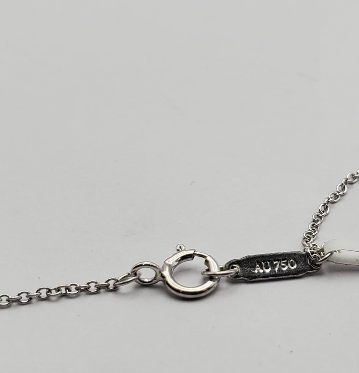 18W Tiffany & Co. Diamond Mini Metro Horseshoe Pendant Necklace 16