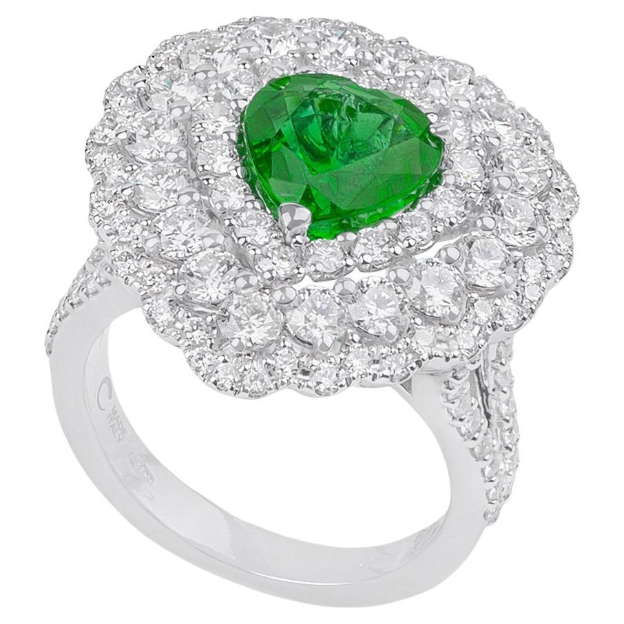 Dior Diamond and 18 Karat White Gold Wide Fringe Ring For Sale at