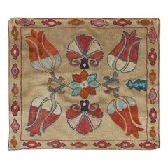 18"x18" 100% Seide Kissenbezug, Kissenbezug mit Handstickerei und Spitze, modernes Kissengehäuse