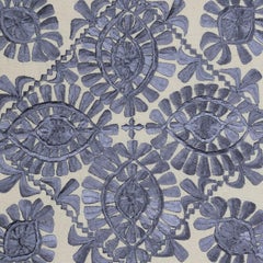 18"x18" Blue Color Cotton Cushion Cover. New Toss Pillow. Modern Lace Pillow