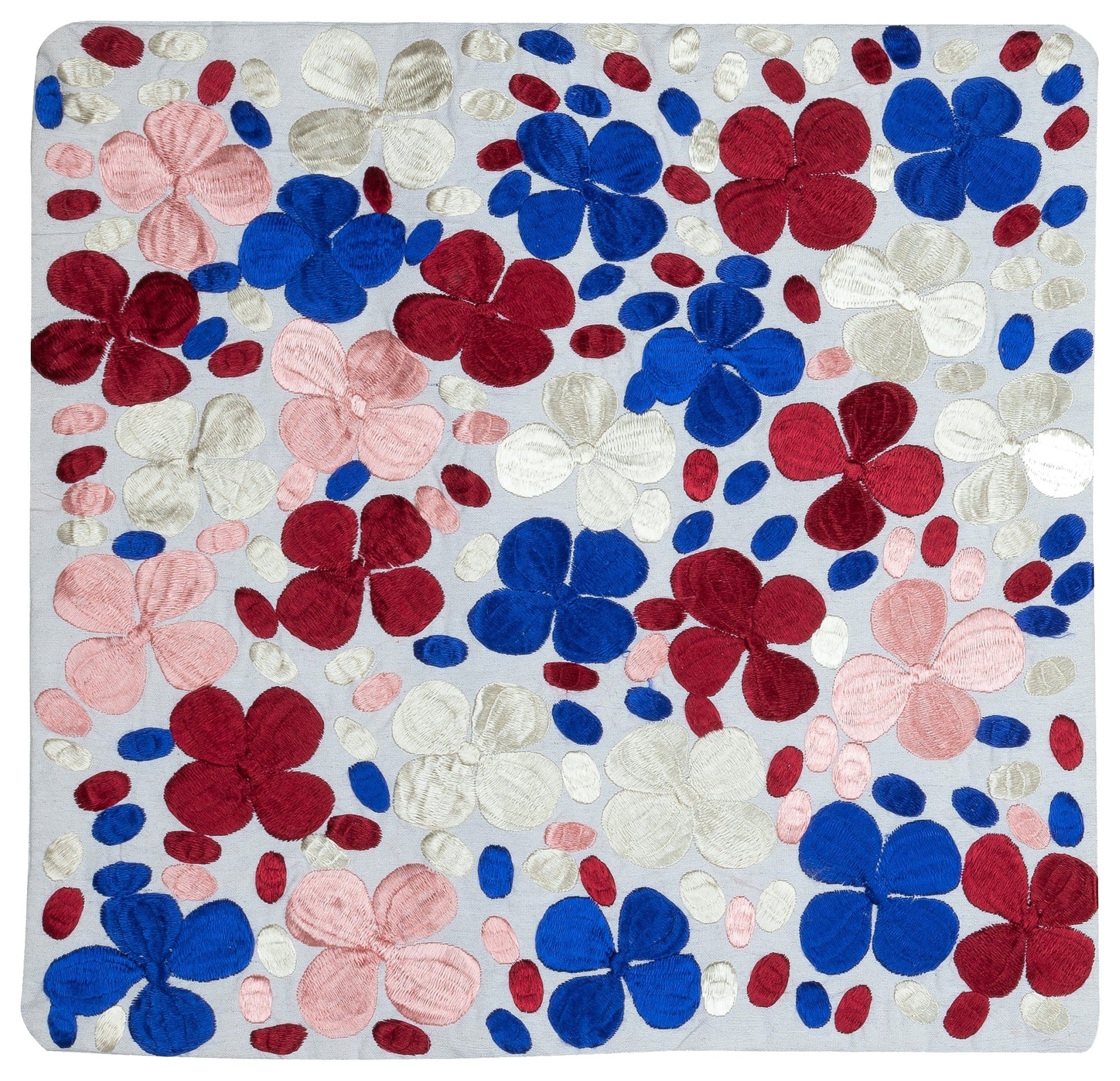 18"x18" Dekorative Kissenbezug. Baumwoll-Kissenbezug. Floral gemustertes Kissen im Angebot