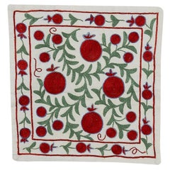 18"x18" Handmade Pillowcase, Embroidered Lace Pillow, Suzani Cushion Cover