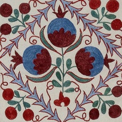 18"x18" Modern Toss & Couch Pillow Cover, Silk Embroidered Suzani Cushion Cover