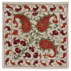 18 "x19" Funda de cojín 100% seda. Funda de almohada bordada. Cojín decorativo uzbeko