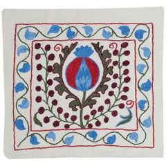 18 "x19" Copricuscino interamente in cotone. Cuscino ricamato. Cuscino in pizzo fatto a mano