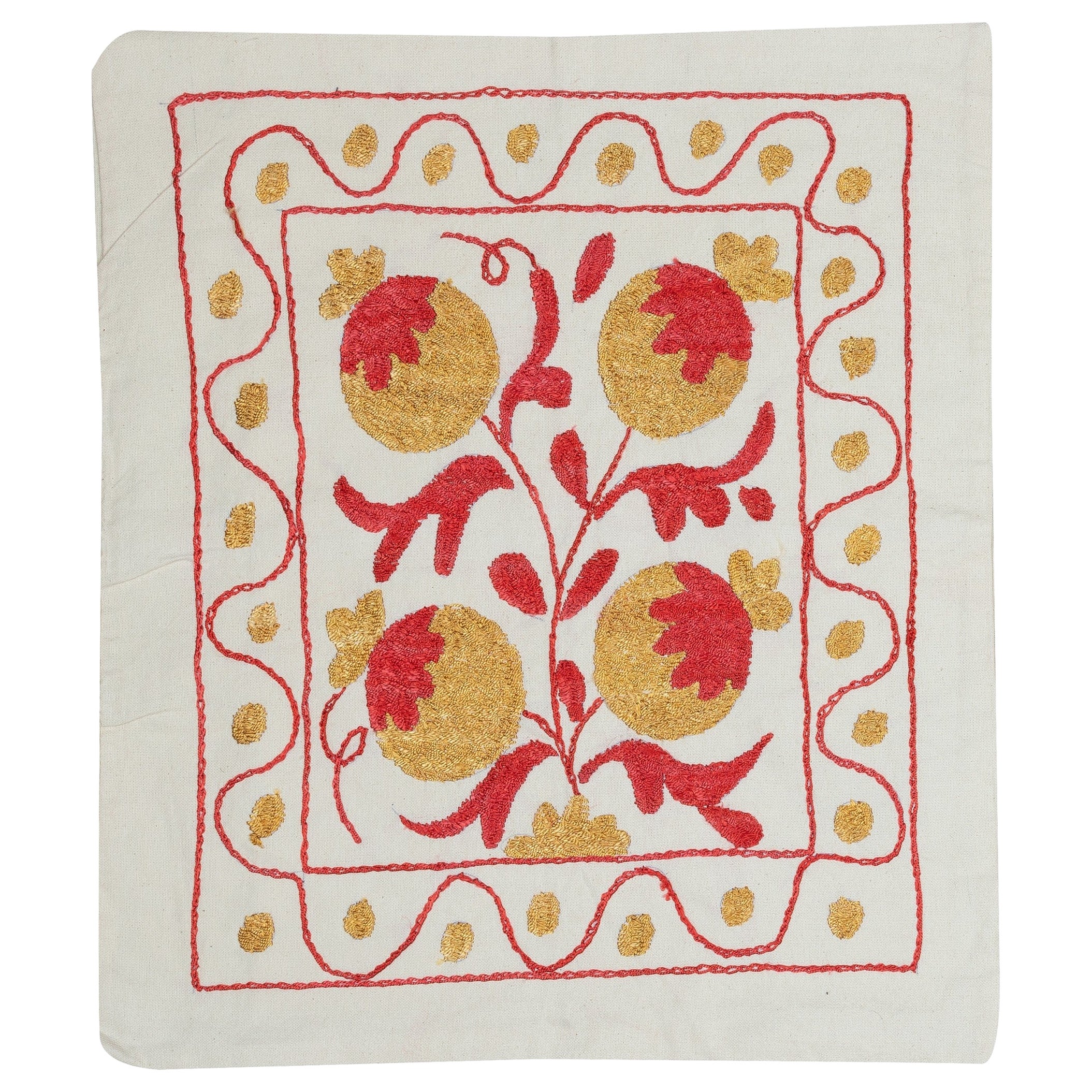 Almohada Bordada 18 "x19". Funda de cojín hecha a mano. Almohada de encaje de algodón