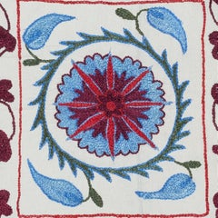 18"x19" Modern 100% Cotton Embroidered Pillow Cover. Handmade Cushion Cover