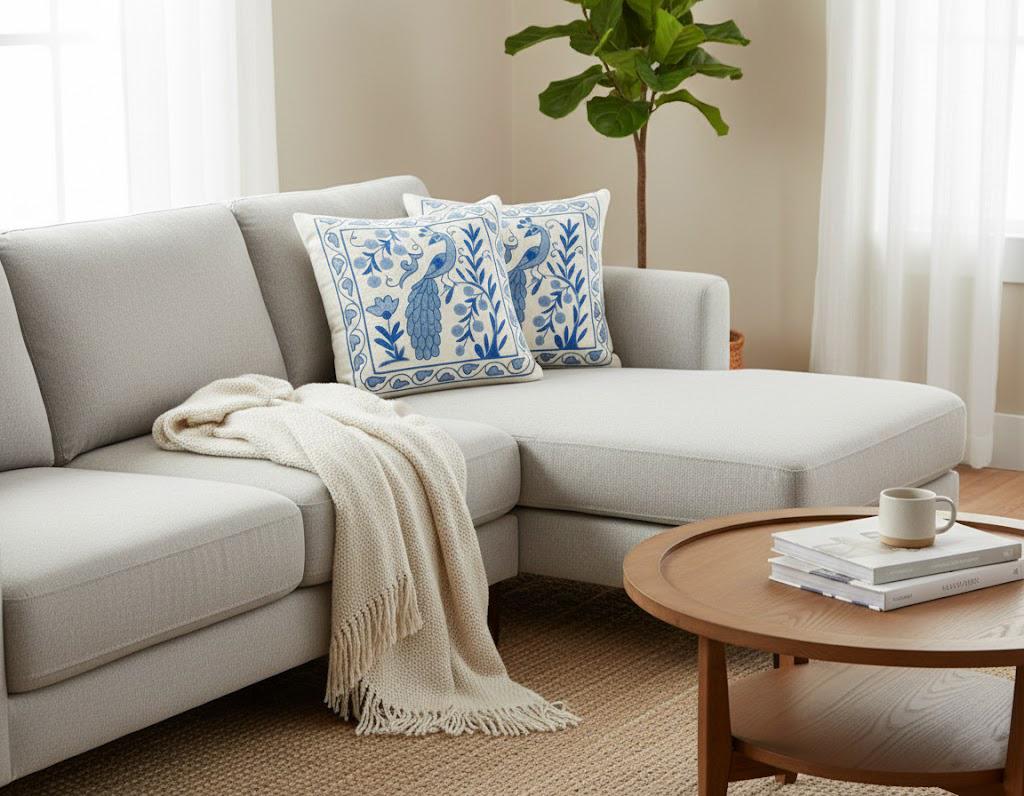 Insufflez à votre intérieur le riche héritage de l'Asie centrale avec cette exquise housse de coussin Suzani brodée à la main, fabriquée par des artisans qualifiés en Ouzbékistan. Ce magnifique textile est une véritable œuvre d'art. Il est orné