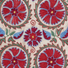 18"x20" Embroidered Accent Pillow. Silk Cushion Cover. Uzbek Accent Pillow Cover