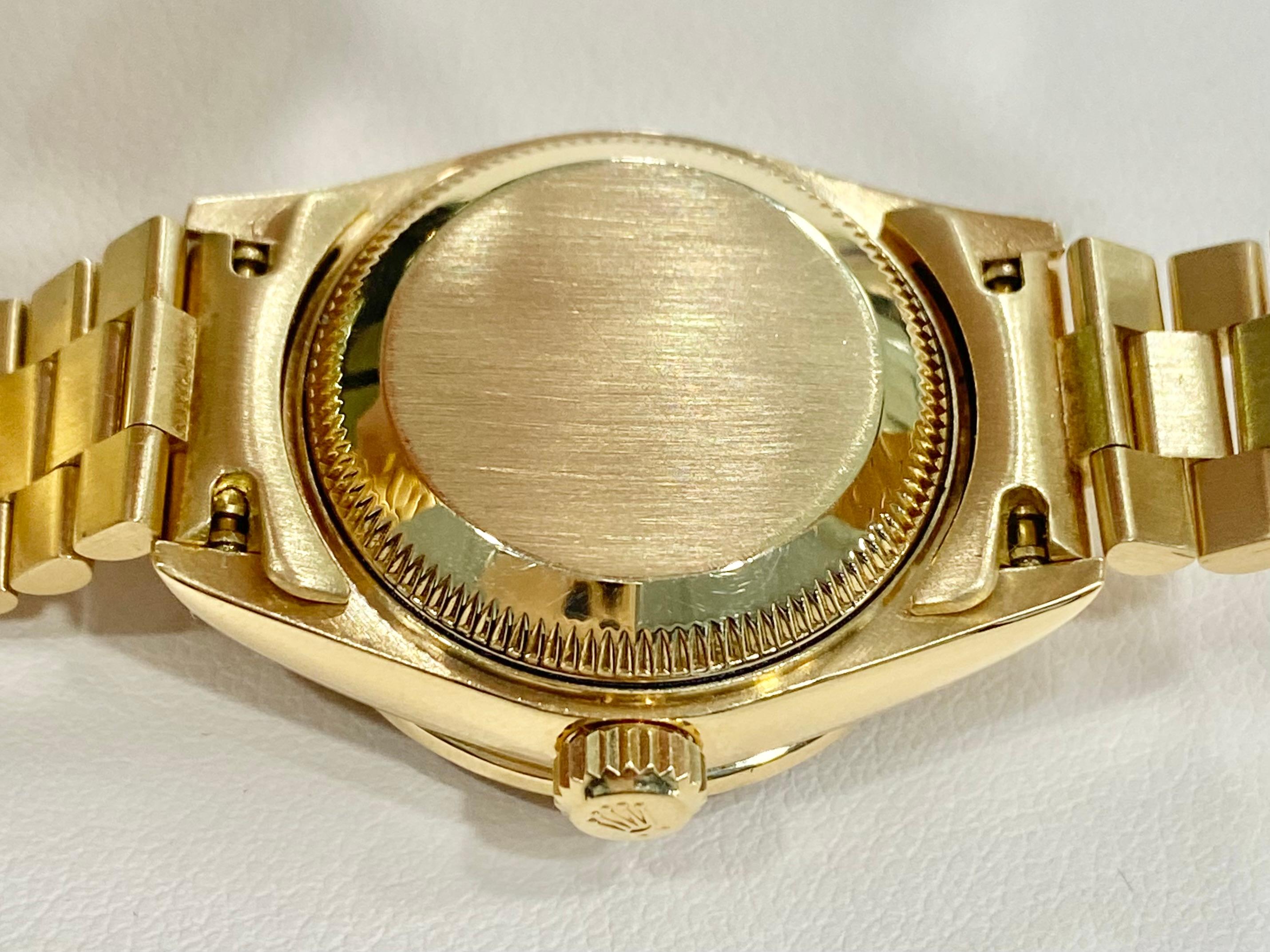 Women's 18Y Ladies Gold Rolex Datejust President 69158 Diamond Dial, Bezel & Lugs