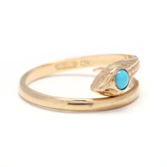 18Y Turquoise Snake Ring