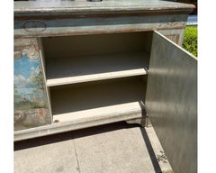 18yh C Style Italian Venetian Paint Decorated Buffet Sideboard Credenza