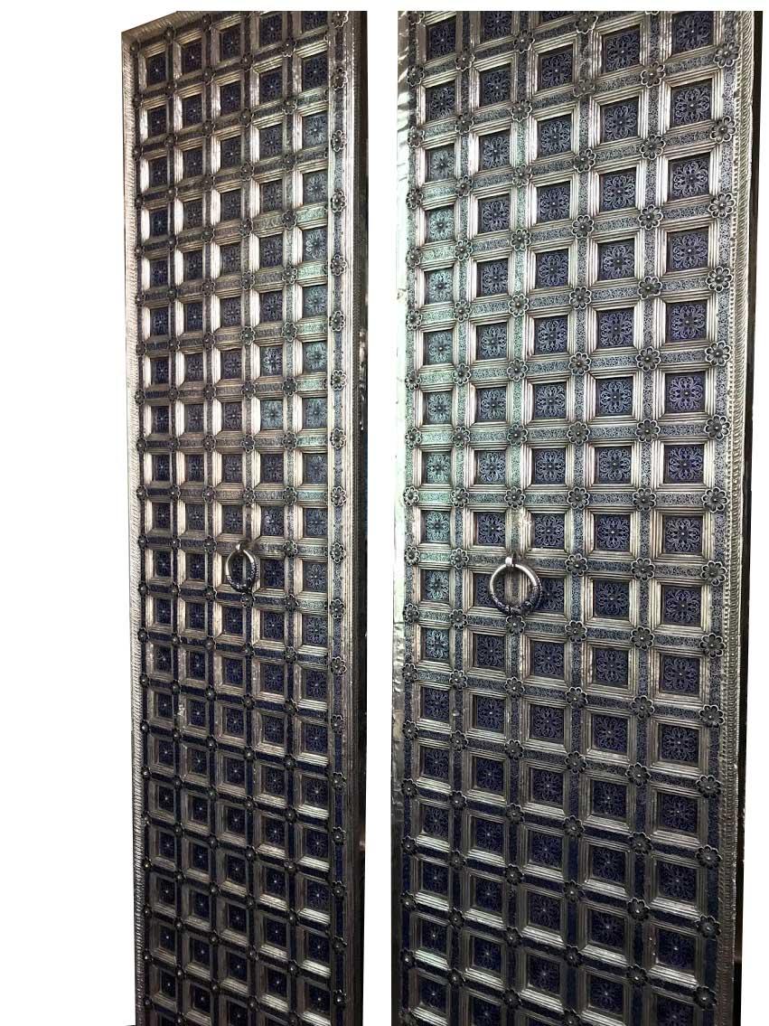 Autre 19e-20e siècle, Jaipur, Rajasthan, nord de l'Inde, portes en argent