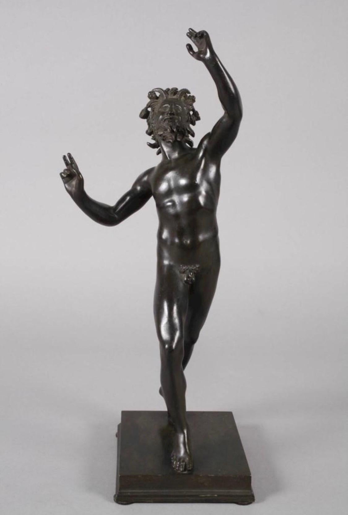Faun in bronze signed Fonderia G. Sommer Napoli. Height: 45cm. In perfect condition.