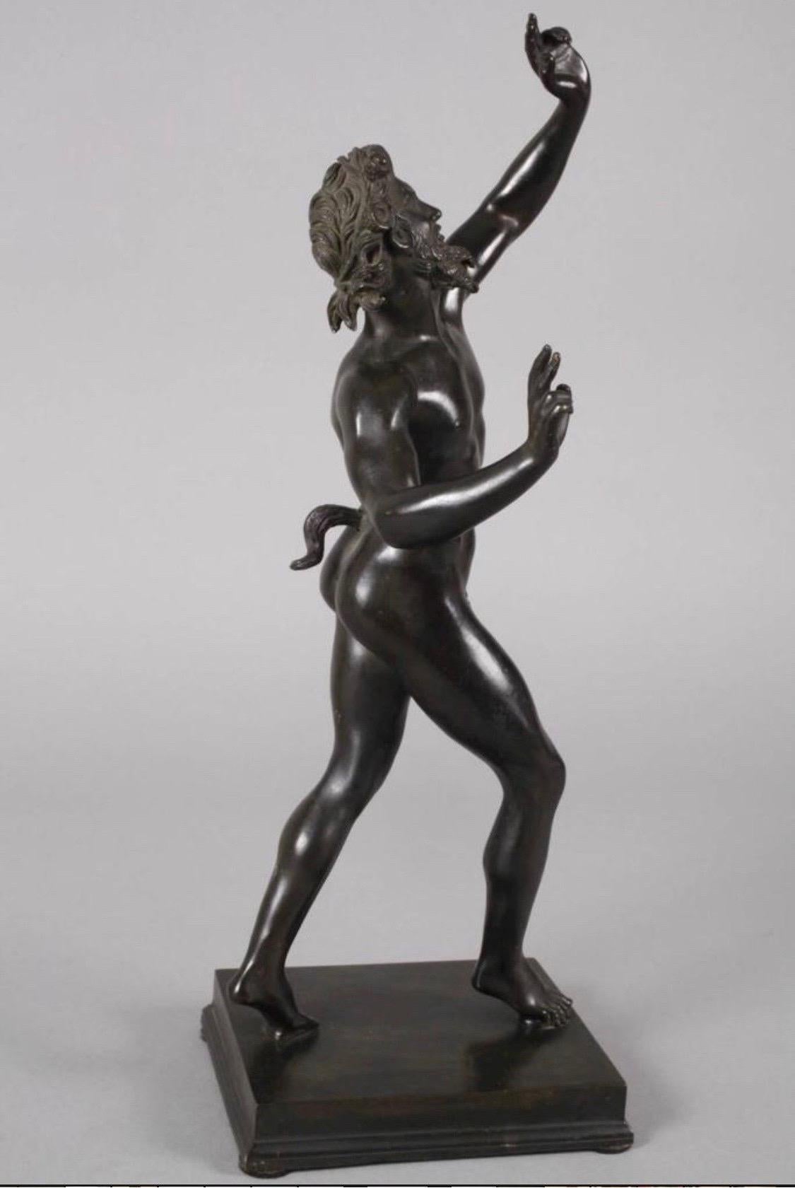19-20th Century Bronze Faune Signed Fonderia Sommer Napoli  1