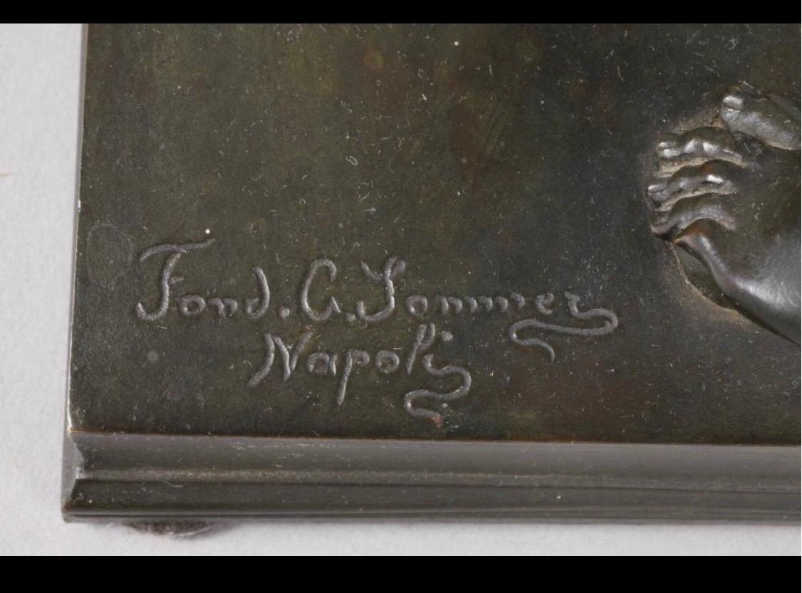 19-20th Century Bronze Faune Signed Fonderia Sommer Napoli  3