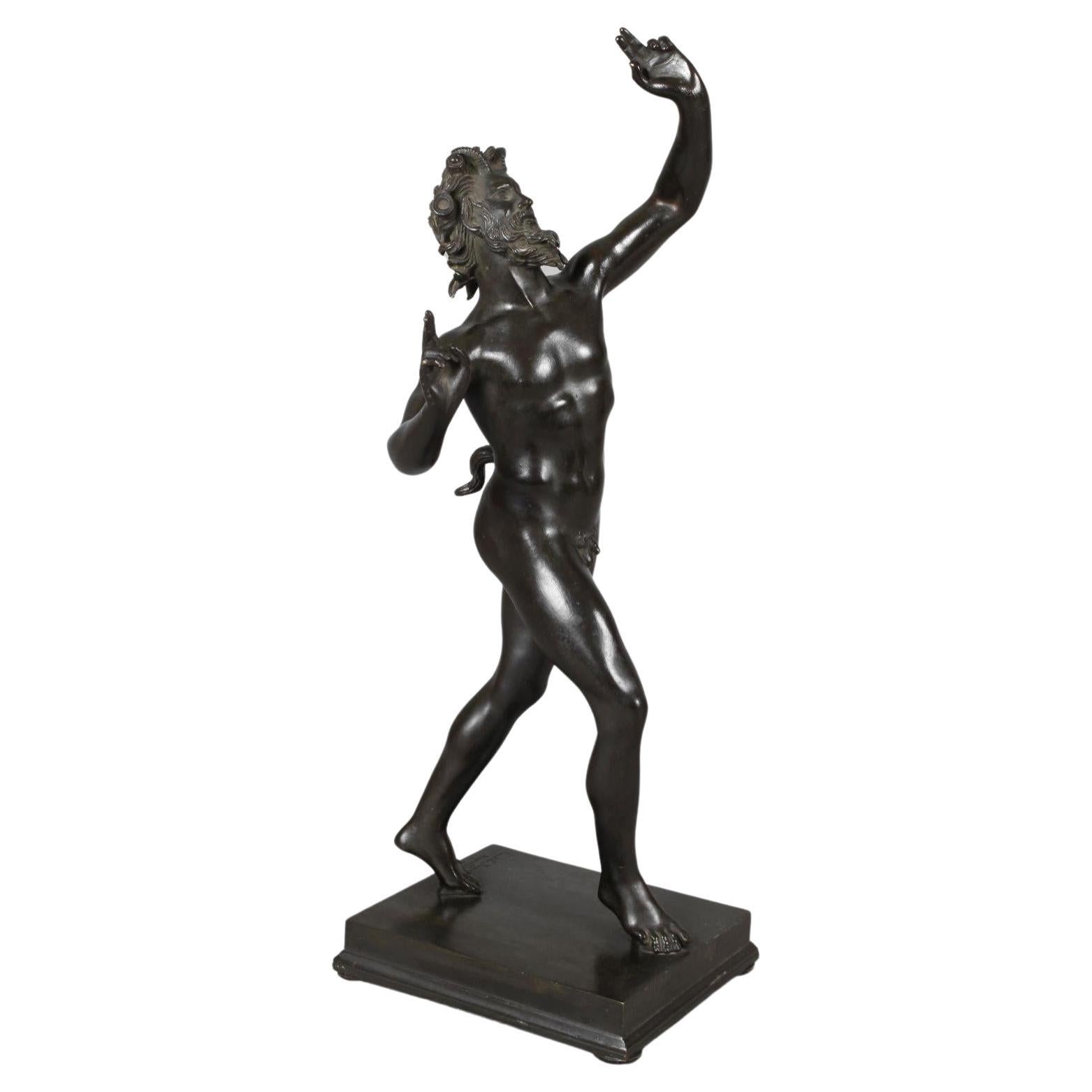 19-20th Century Bronze Faune Signed Fonderia Sommer Napoli 