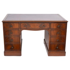 Vintage Coffee Table in the Shape of an Edwardian Children's Pedestal Desk