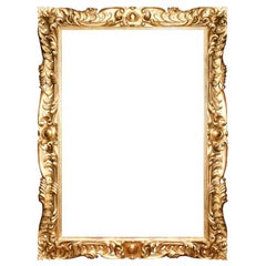 19 C Italian Carved wood Gilt Frame