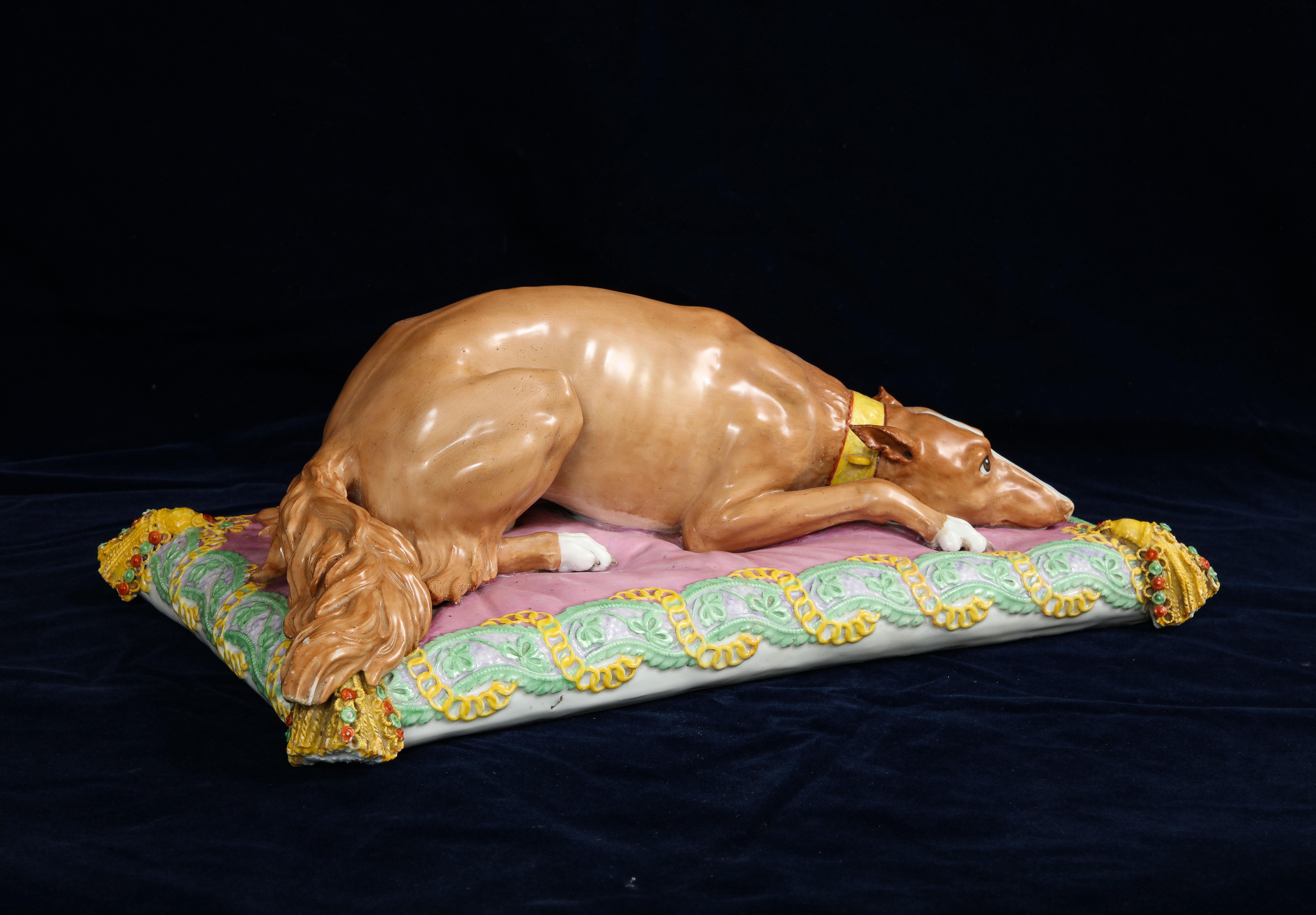 Mid-19th Century 19th Century Meissen Porcelain: Empress Catherine ii of Russia's Favorite Dog For Sale