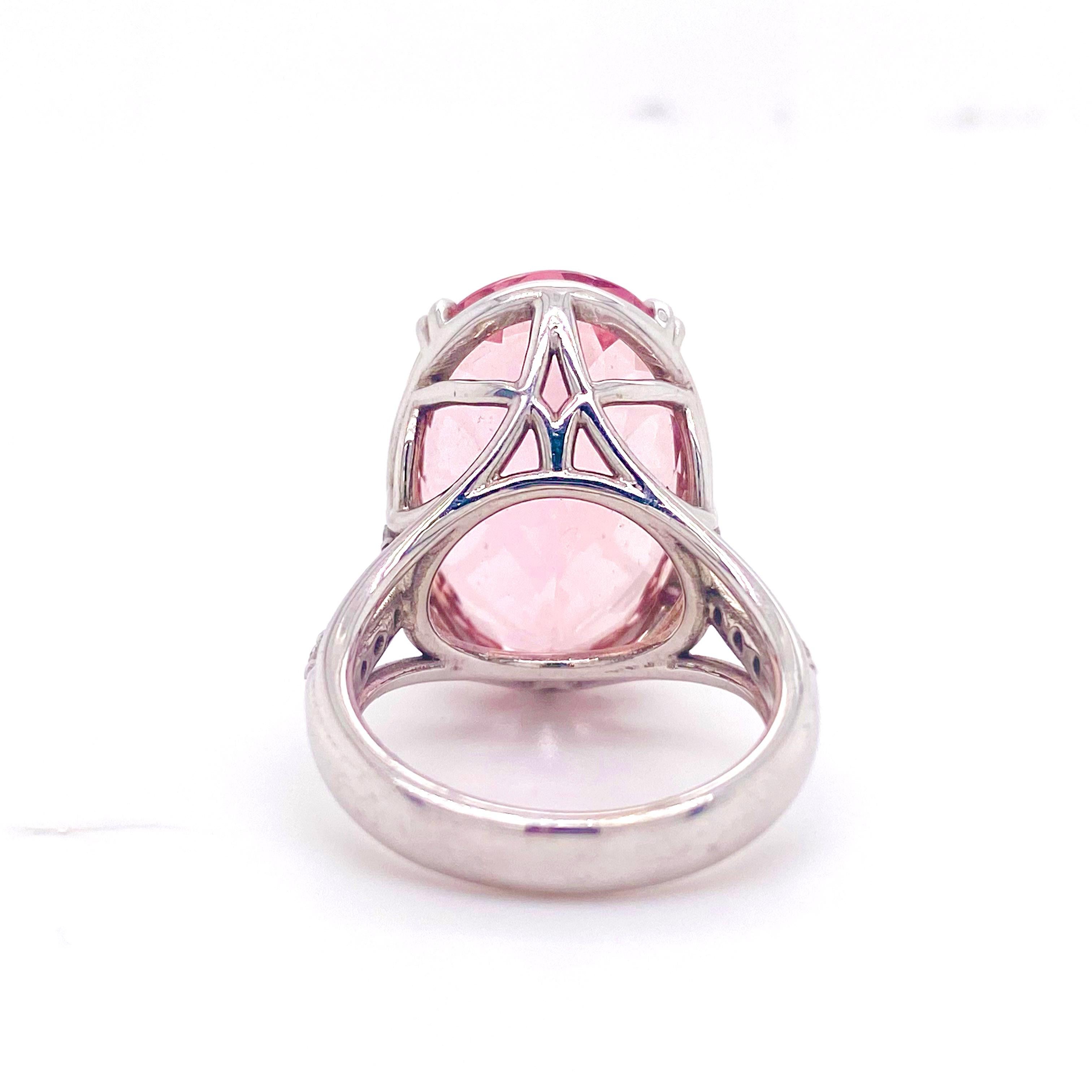 12 carat pink morganite ring cost