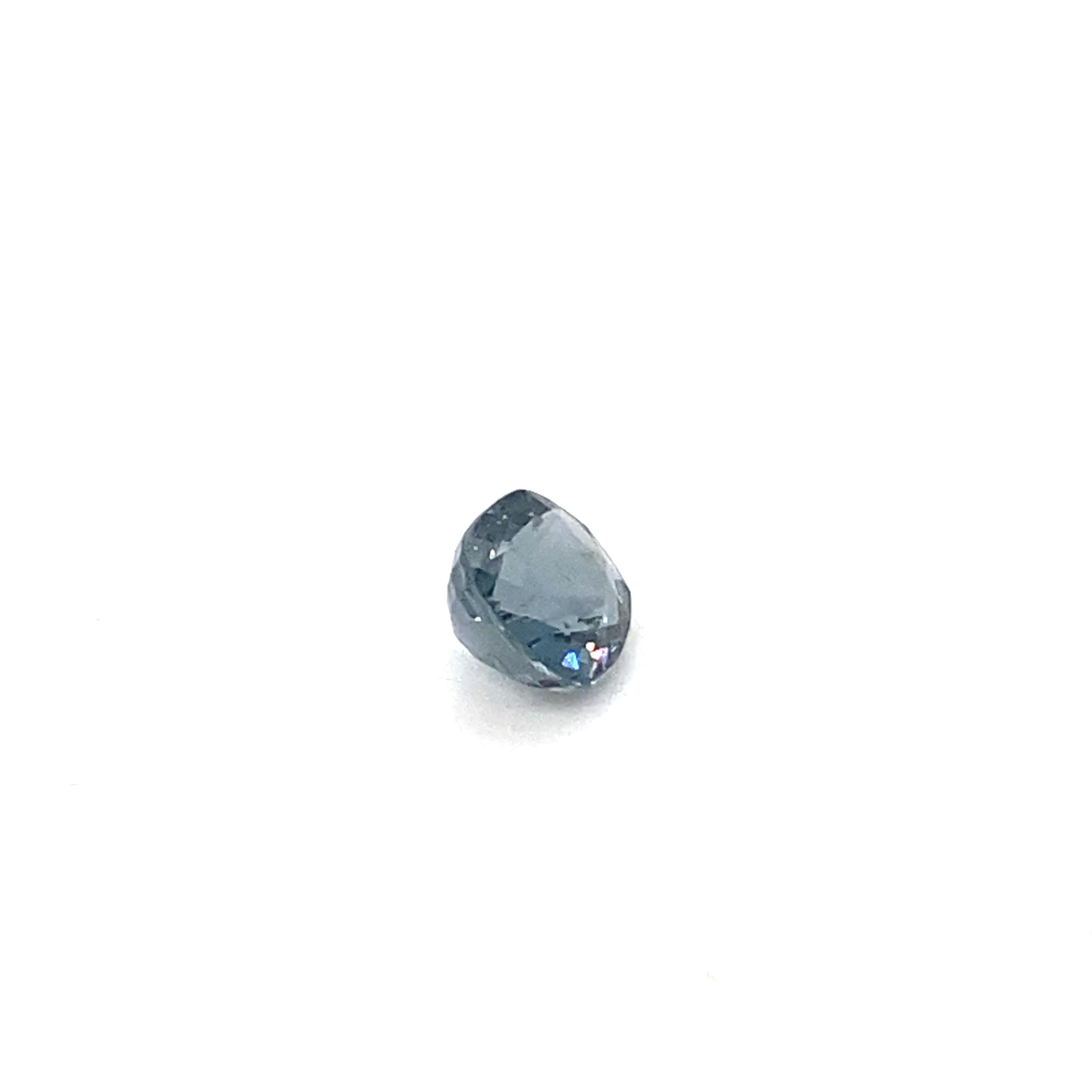 1.9 Carat Oval Shape Natural Indigo Spinel Loose Gemstone  For Sale 1