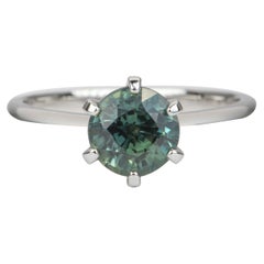 1.bague en or 14 carats 9 carats:: saphir bleu vert:: taille brillant AD1845-3