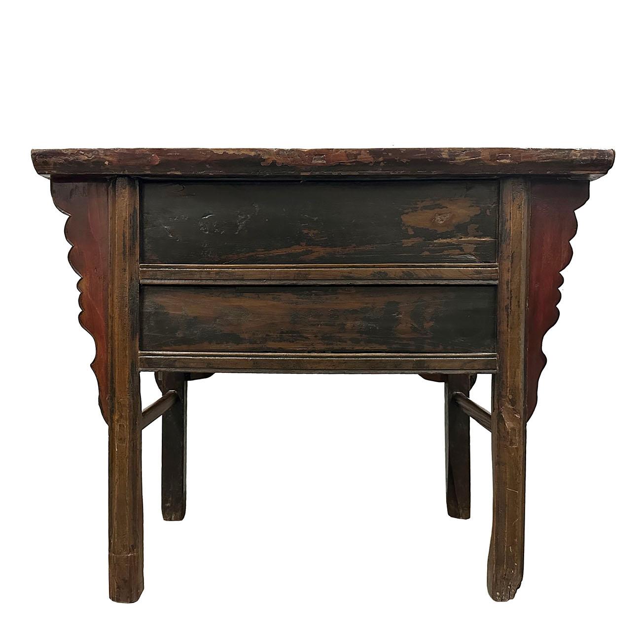 19 Century Antique Chinese Carved Shan Xi Console Table/Sideboard For Sale 4