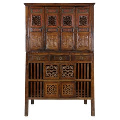 19 Century Antique Chinese Kitchen Cabinet, Entertainment Center