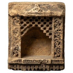 Santuario antiguo de arenisca del siglo XIX procedente de la India - OriginalBuddhas
