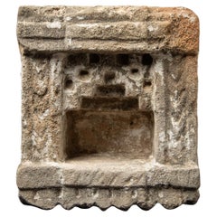 Santuario antiguo de arenisca del siglo XIX procedente de la India - OriginalBuddhas