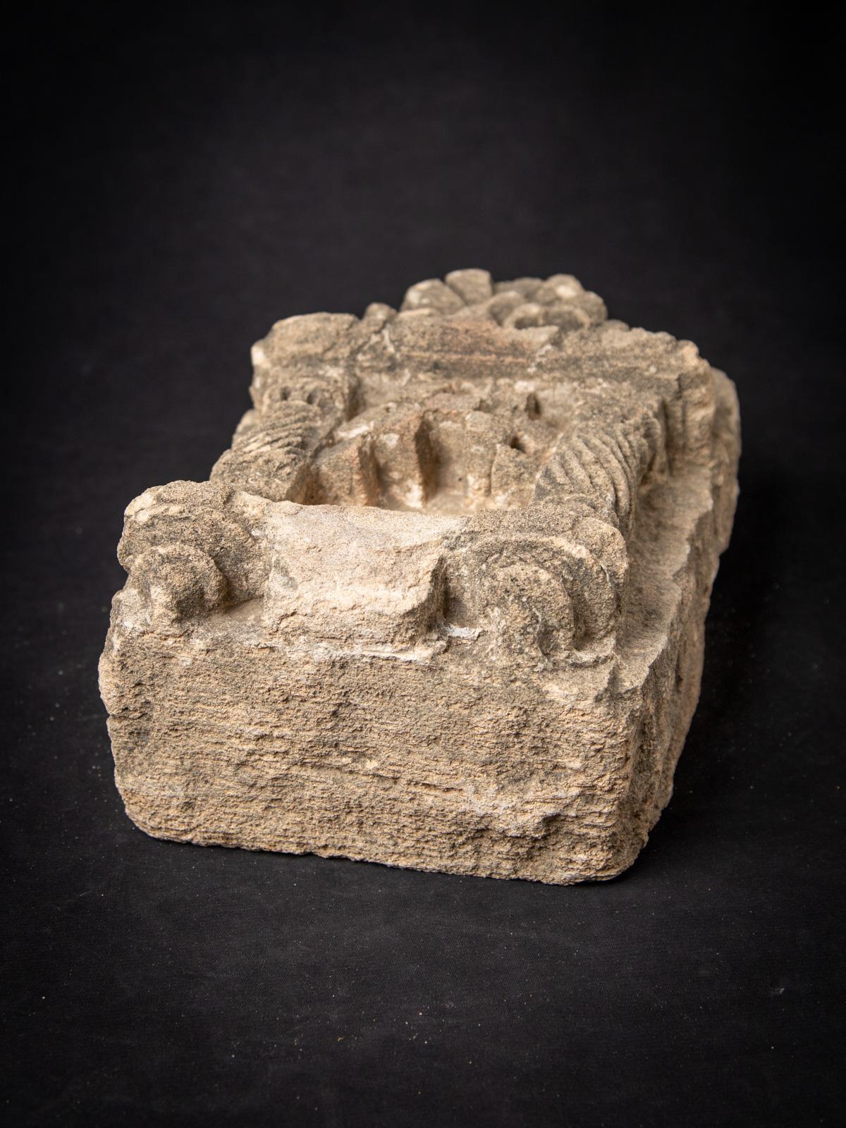 Discover the beauty of this antique sandstone temple from India, a remarkable 19th-century artifact showcasing exquisite craftsmanship. Carved from sandstone, this temple embodies the rich spiritual and artistic heritage of India. Measuring 34 cm