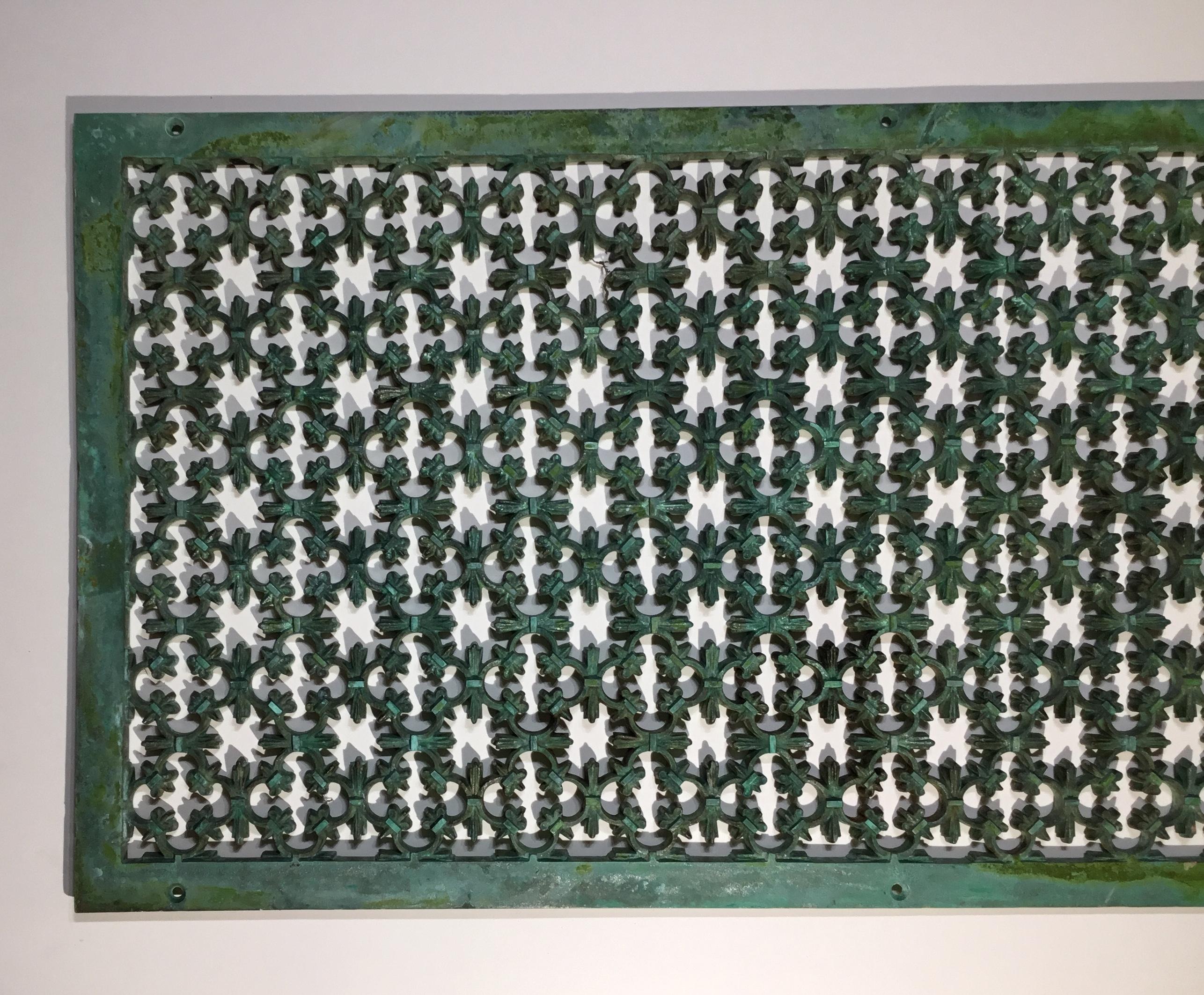 19th Century Architectural Copper Wall Mounted Screen 7