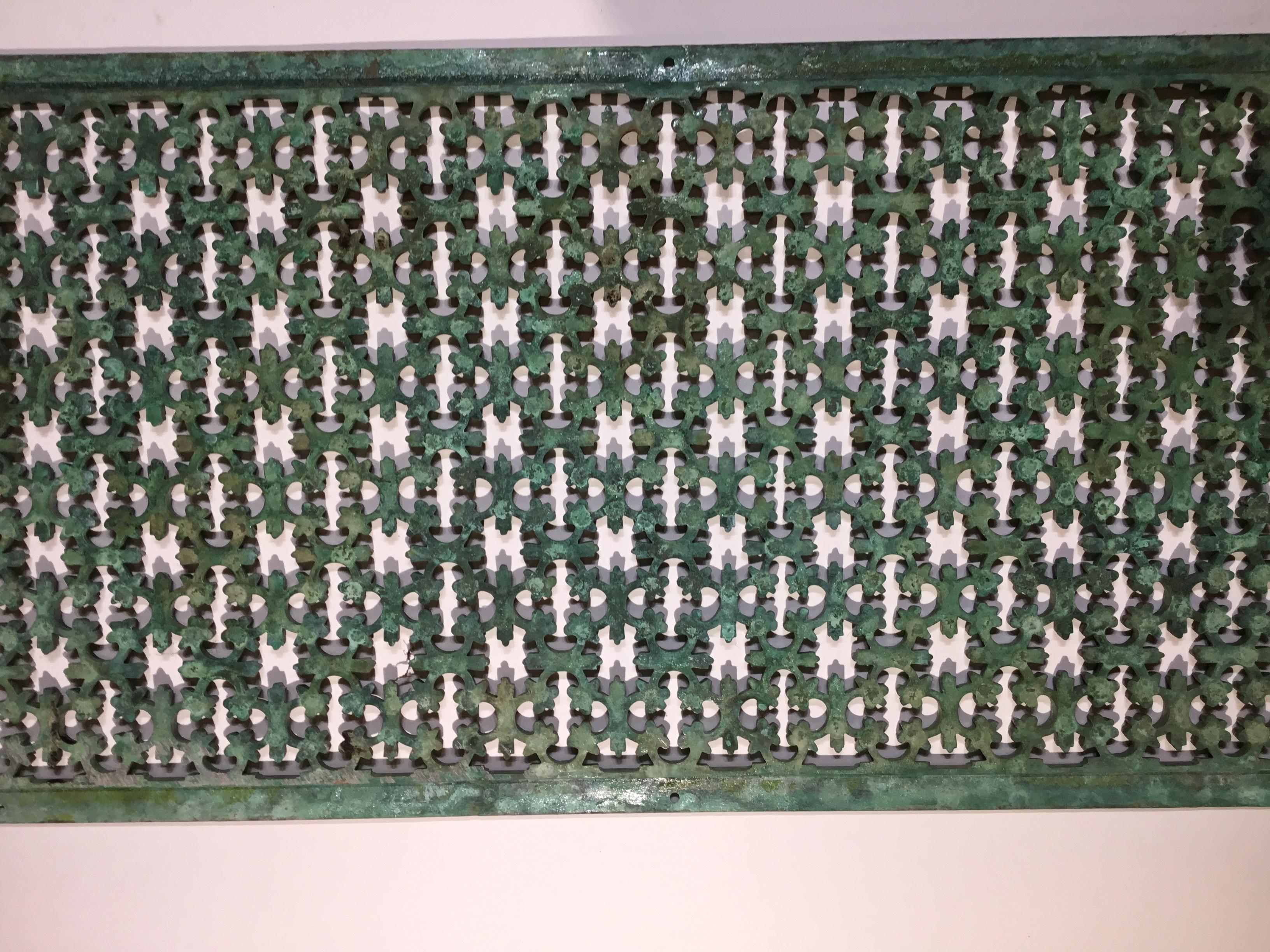 19th Century Architectural Copper Wall Mounted Screen 11