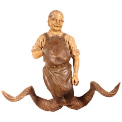 19th Century Brewer Black Forest Germany Original Polychromy