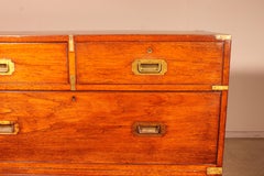 19th Century Camphore Campaign Military Chest Stamped Army and Navy Csl