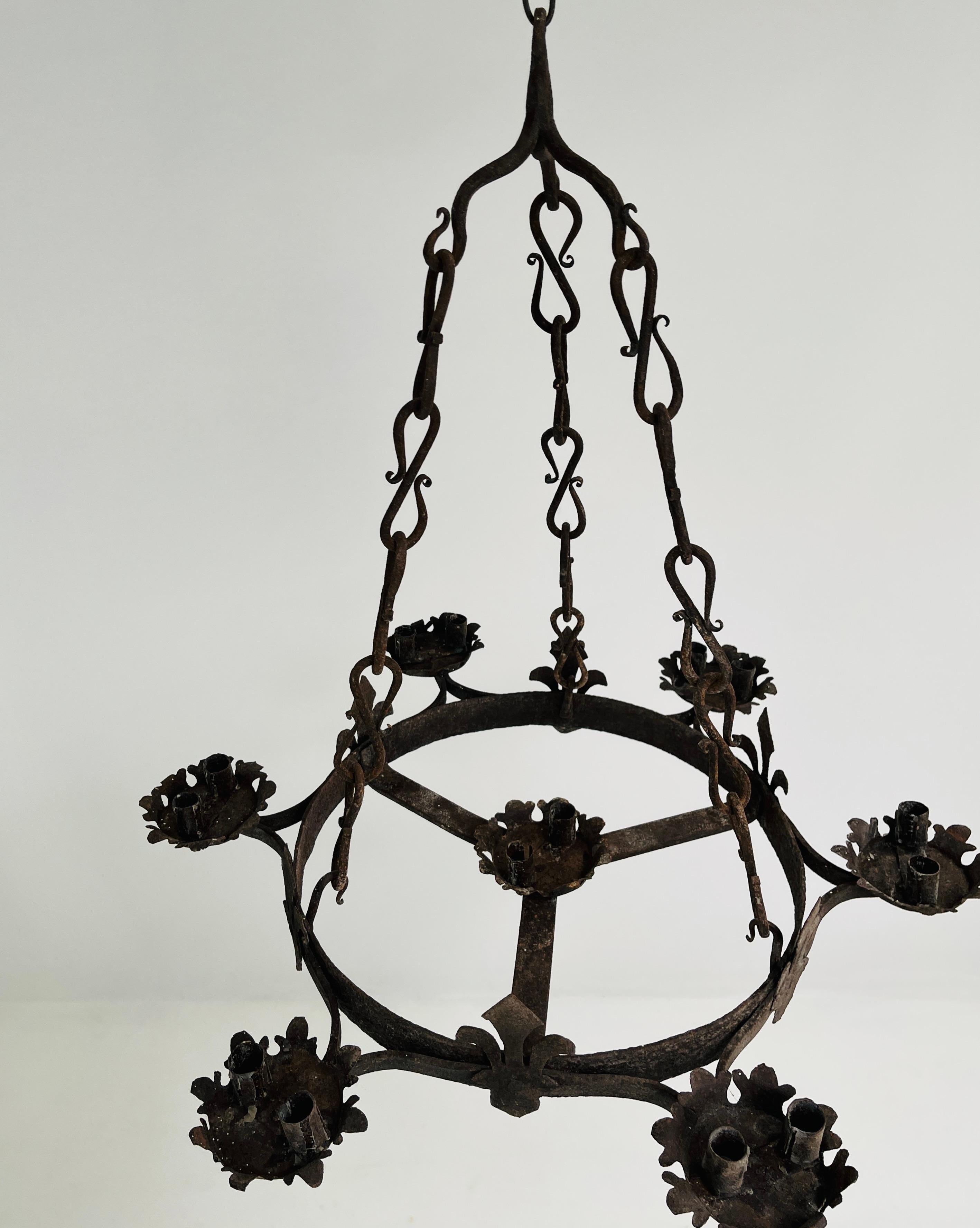Lustre à bougies du 19ème siècle en vente 2
