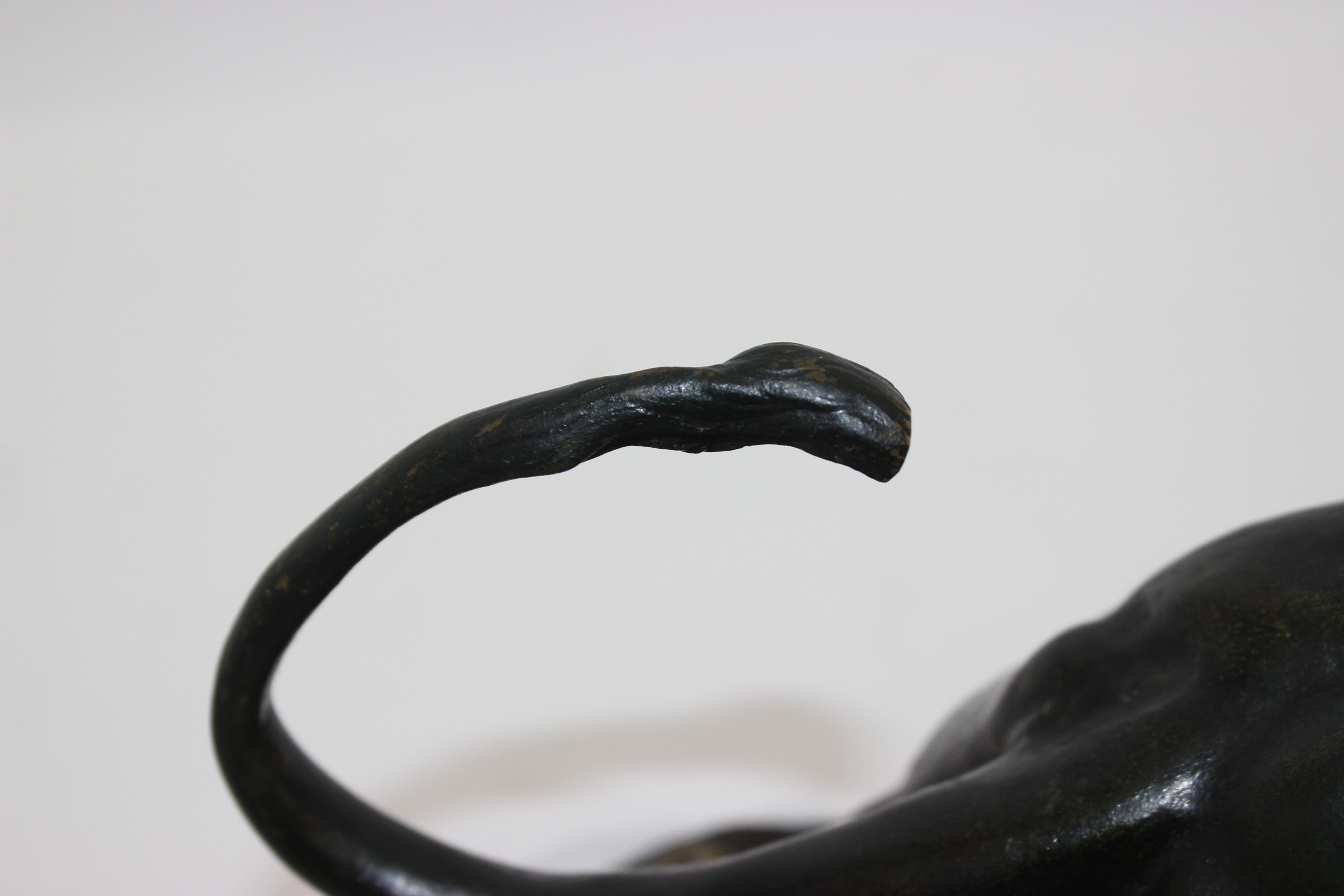 19th Century Crouching Panther Bronze For Sale 12