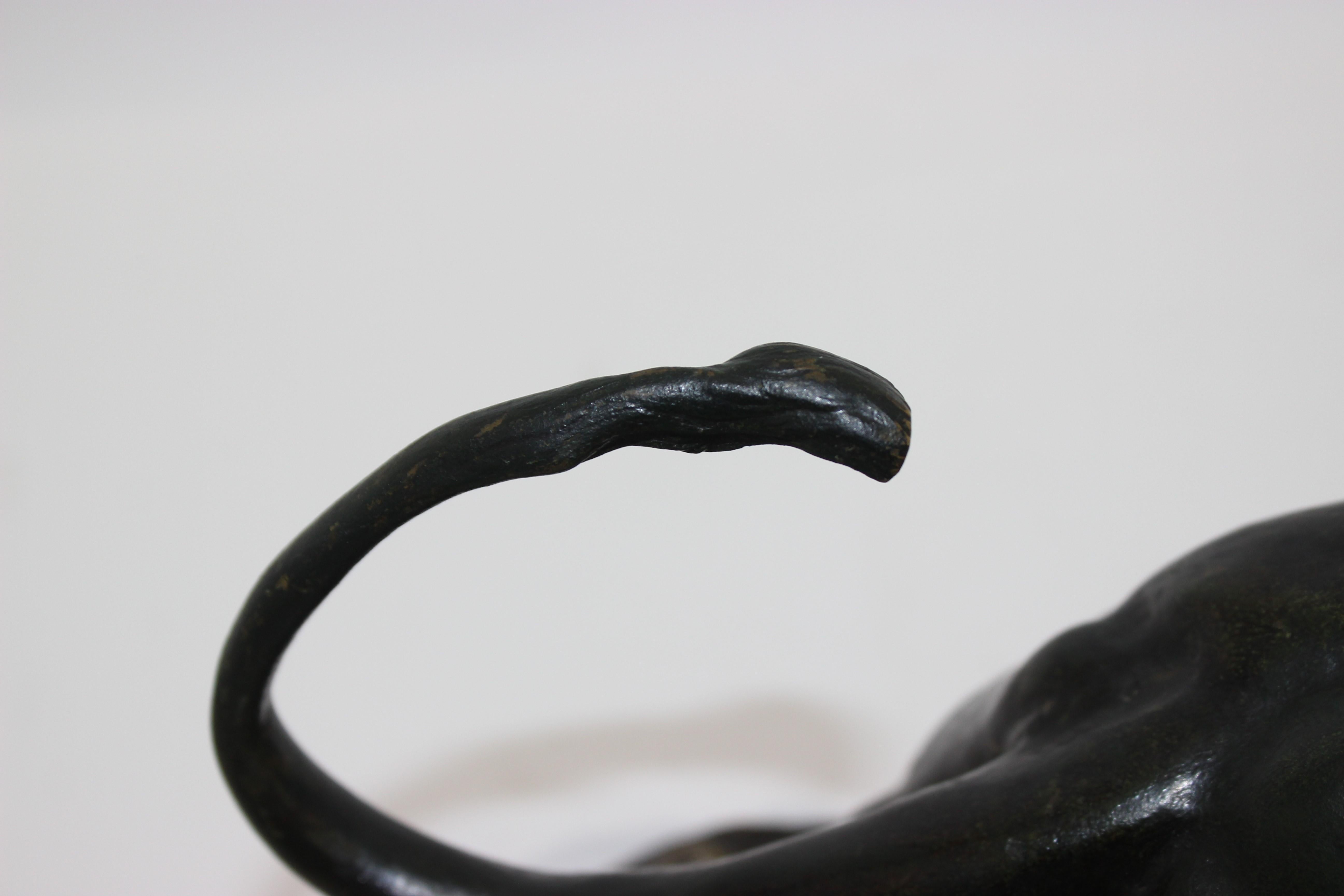 19th Century Crouching Panther Bronze For Sale 1