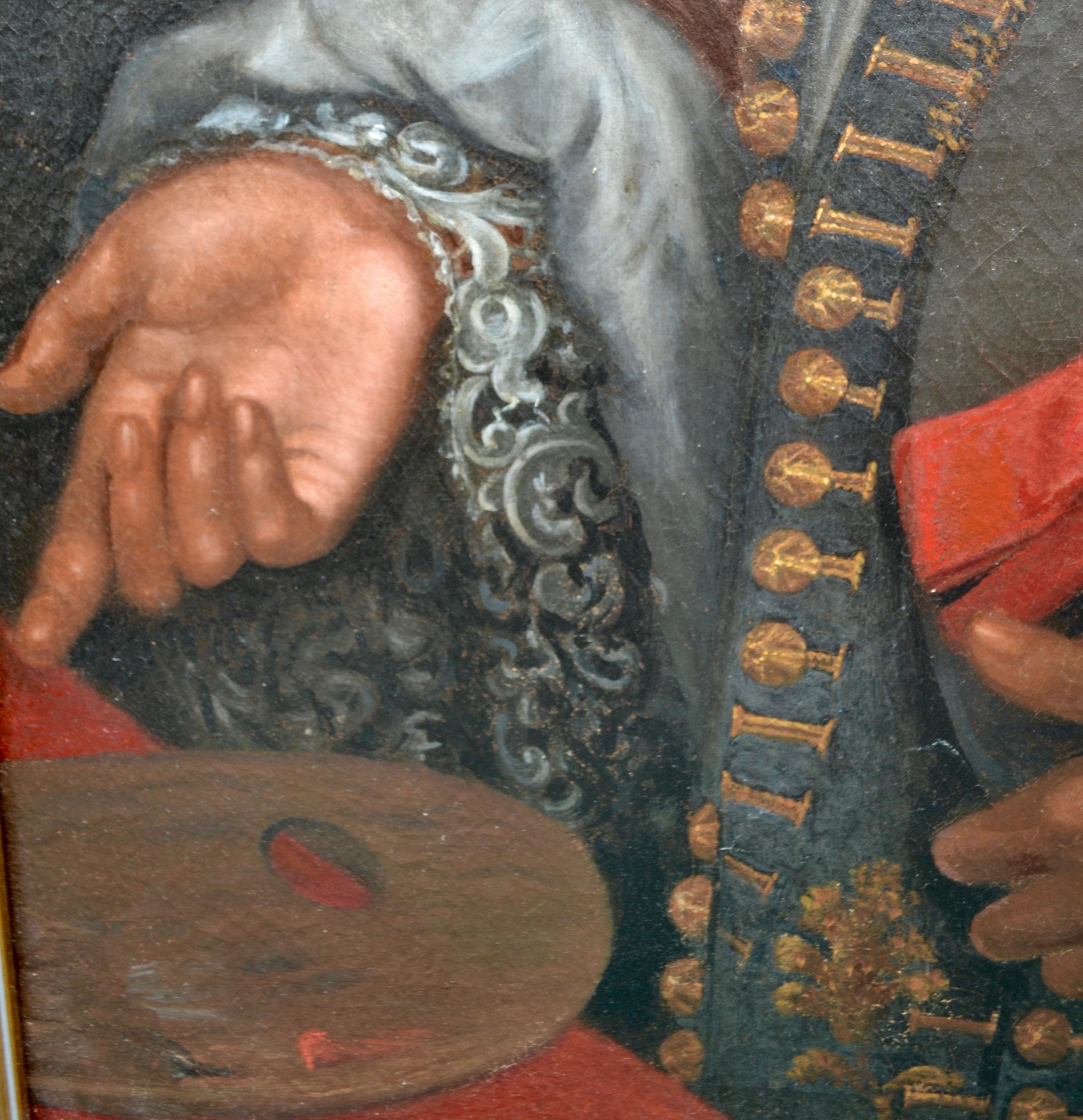 19 Century English Portrait of an Aristocratic Gentleman in the Manner of Rubens For Sale 5