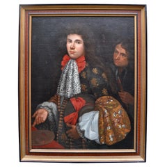 Portrait anglais du 19e siècle d'un gentilhomme aristocratique à la manière de Rubens