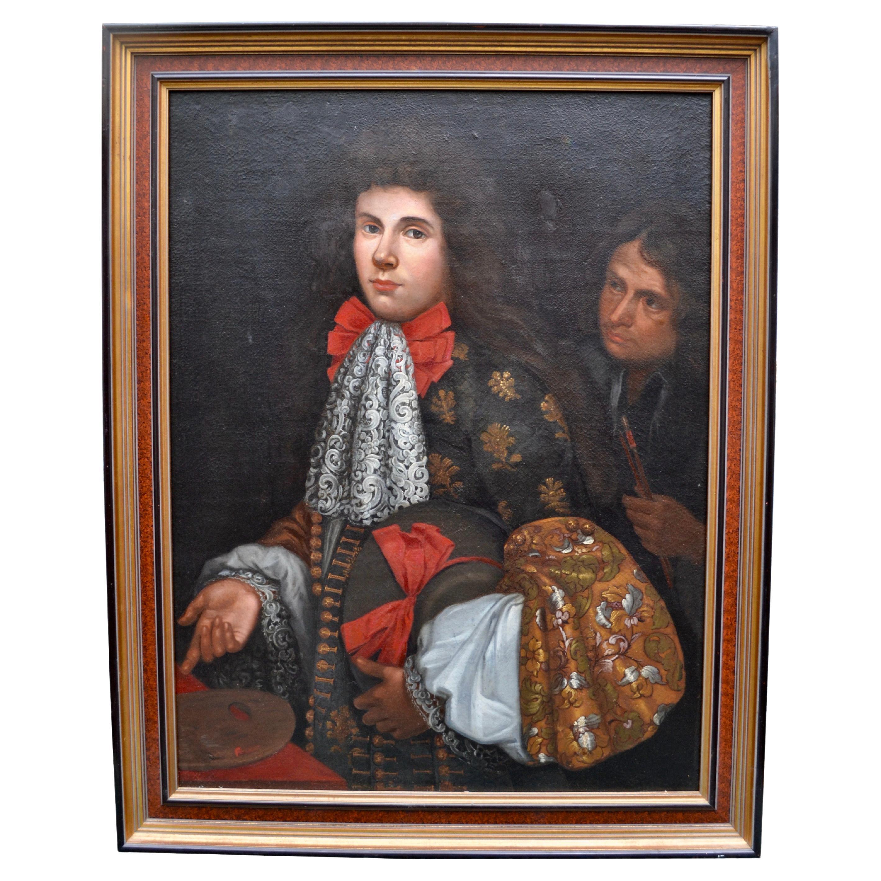 Portrait anglais du 19e siècle d'un gentilhomme aristocratique à la manière de Rubens en vente